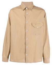 Chemise à manches longues marron clair Jacquemus