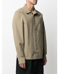 Chemise à manches longues marron clair Acne Studios