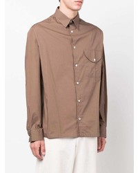 Chemise à manches longues marron clair Jacquemus