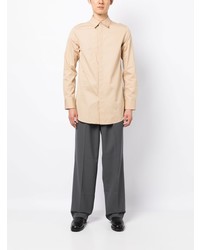 Chemise à manches longues marron clair Jil Sander