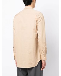 Chemise à manches longues marron clair Jil Sander