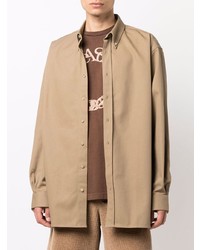 Chemise à manches longues marron clair Acne Studios