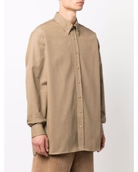 Chemise à manches longues marron clair Acne Studios