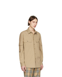 Chemise à manches longues marron clair Burberry