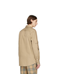 Chemise à manches longues marron clair Burberry