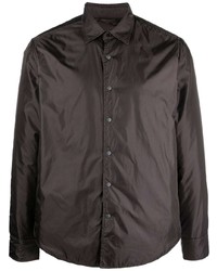 Chemise à manches longues marron foncé Aspesi