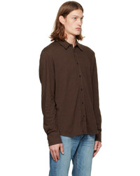 Chemise à manches longues marron foncé rag & bone