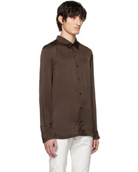 Chemise à manches longues marron foncé Kanghyuk