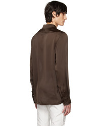 Chemise à manches longues marron foncé Kanghyuk