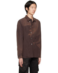 Chemise à manches longues marron foncé JiyongKim