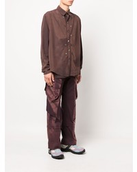 Chemise à manches longues marron foncé JiyongKim