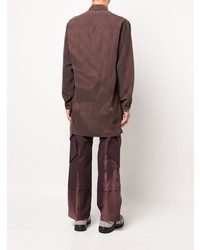 Chemise à manches longues marron foncé JiyongKim