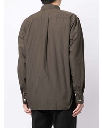 Chemise à manches longues marron foncé Comme des Garcons Homme Deux