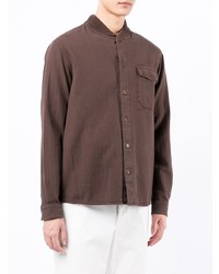 Chemise à manches longues marron foncé YMC