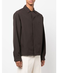 Chemise à manches longues marron foncé Oamc