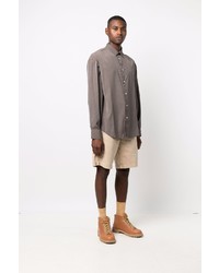 Chemise à manches longues marron foncé Jacquemus