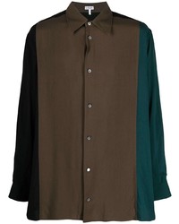 Chemise à manches longues marron foncé Loewe