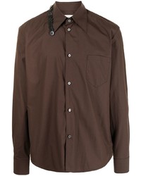 Chemise à manches longues marron foncé Namacheko