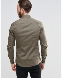 Chemise à manches longues marron Asos