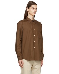 Chemise à manches longues marron Acne Studios