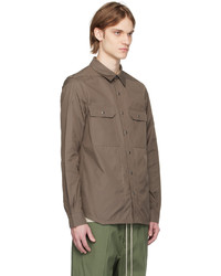 Chemise à manches longues marron Rick Owens