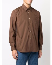 Chemise à manches longues marron Acne Studios