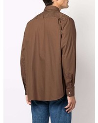 Chemise à manches longues marron Acne Studios