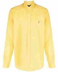 Chemise à manches longues moutarde Polo Ralph Lauren