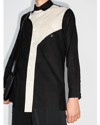 Chemise à manches longues noire et blanche Yohji Yamamoto