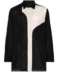 Chemise à manches longues noire et blanche Yohji Yamamoto