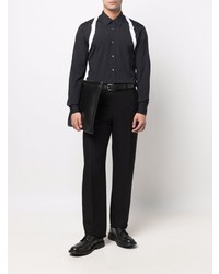 Chemise à manches longues noire et blanche Alexander McQueen