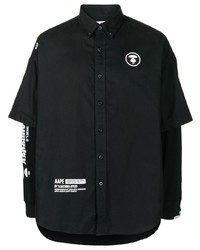 Chemise à manches longues noire AAPE BY A BATHING APE