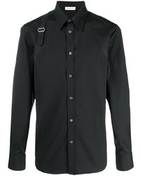 Chemise à manches longues noire Alexander McQueen