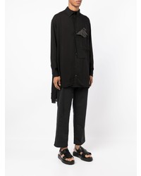 Chemise à manches longues noire Yohji Yamamoto