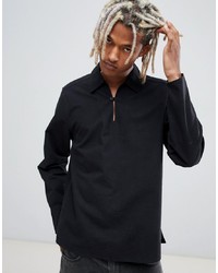 Chemise à manches longues noire ASOS DESIGN