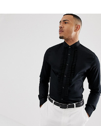 Chemise à manches longues noire ASOS DESIGN