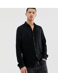 Chemise à manches longues noire ASOS DESIGN