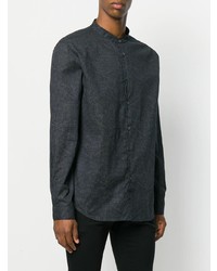 Chemise à manches longues noire John Varvatos