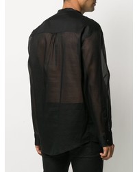 Chemise à manches longues noire DSQUARED2