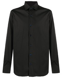 Chemise à manches longues noire Barba