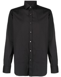 Chemise à manches longues noire Barba