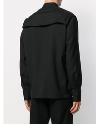 Chemise à manches longues noire Jil Sander