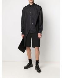 Chemise à manches longues noire Les Hommes