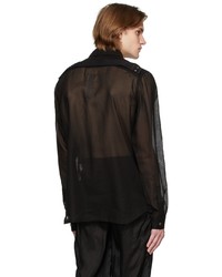 Chemise à manches longues noire Rick Owens