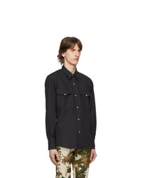 Chemise à manches longues noire Dries Van Noten