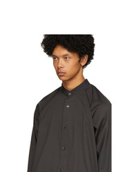 Chemise à manches longues noire Homme Plissé Issey Miyake