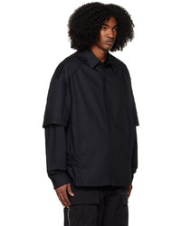 Chemise à manches longues noire Juun.J