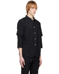 Chemise à manches longues noire Comme des Garcons Homme Deux