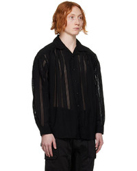 Chemise à manches longues noire AïE