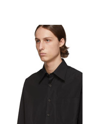 Chemise à manches longues noire Prada